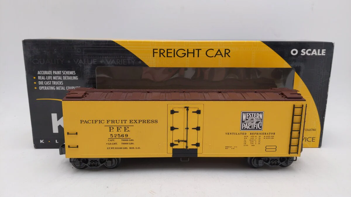 K-Line K762-21728 O Gauge WP Pacific Fruit Express Reefer #52569 LN/Box