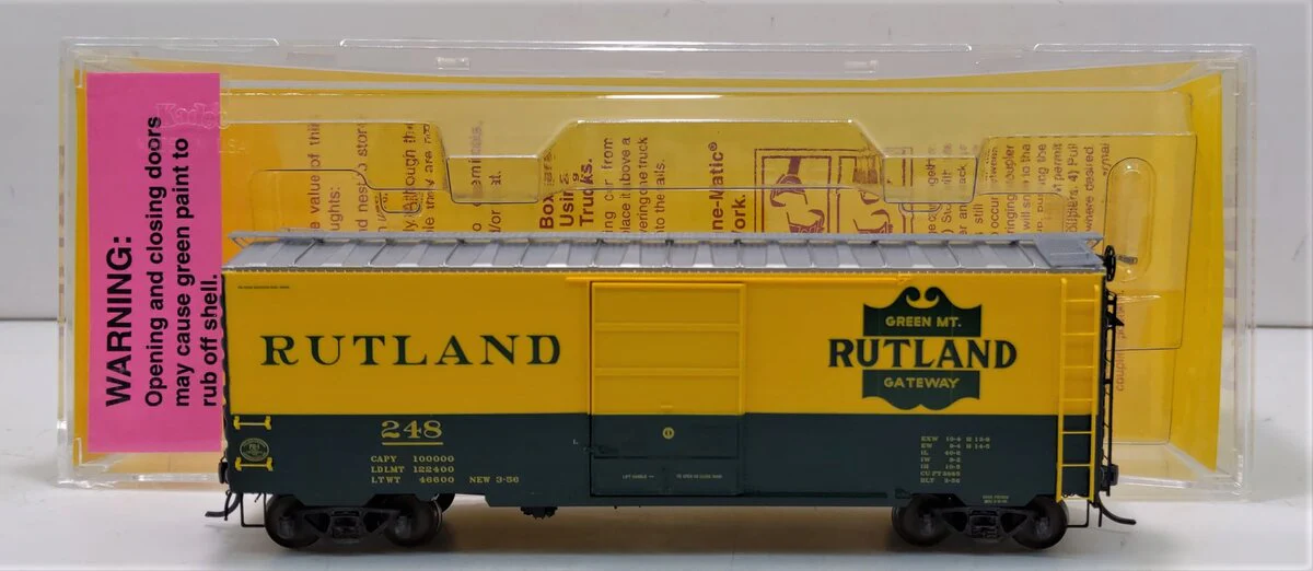 Kadee 4905 HO Rutland 40' PS-1 Boxcar with 7' 5 Panel Superior Door #248 NIB - Image 2