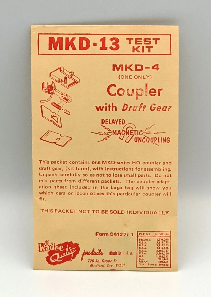 Kadee MKD-13 HO MKD-4 Test Kit Coupler W/Draft Gear One Only