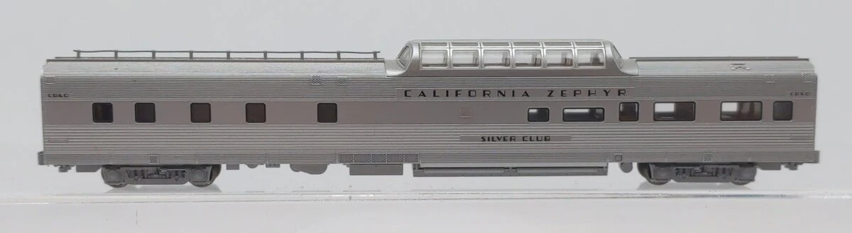 Kato 106-055 N Scale California Zephyr Silver Club Dome Passenger Car EX