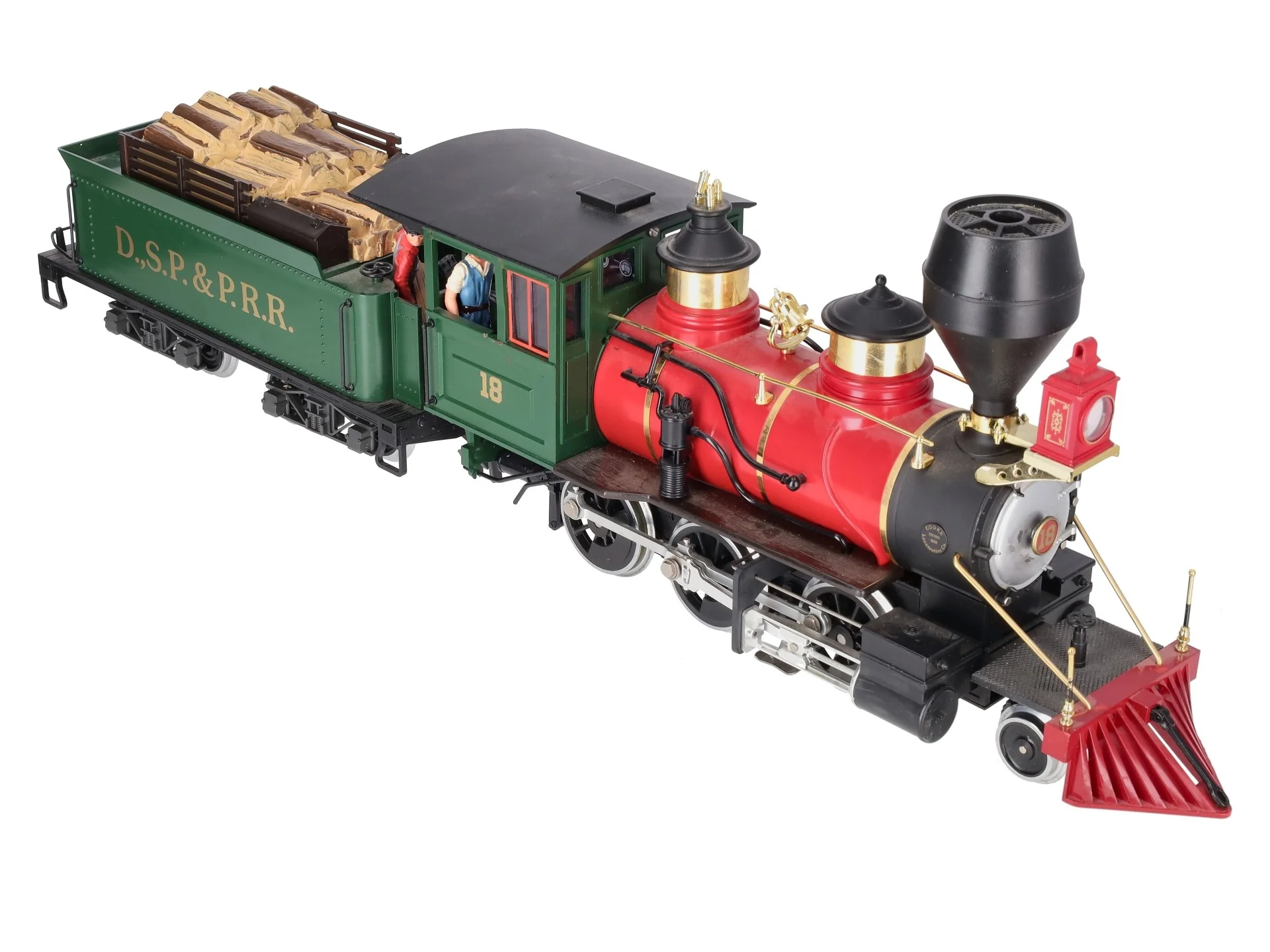LGB 2018D G Scale DSP&PRR 2-6-0 Mogul Steam Locomotive & Tender #18 VG/Box - Image 11