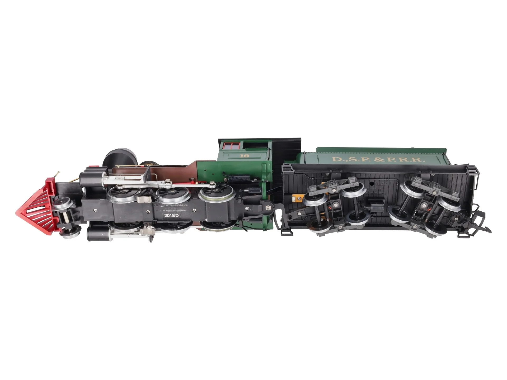 LGB 2018D G Scale DSP&PRR 2-6-0 Mogul Steam Locomotive & Tender #18 VG/Box - Image 4