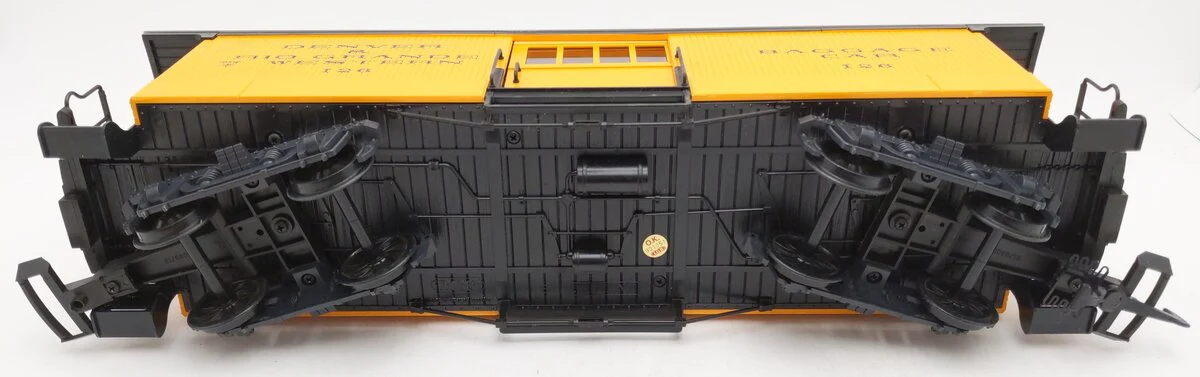 LGB 3084 G Scale D&RG Yellow & Silver Baggage Car #126 VG/Box - Image 5