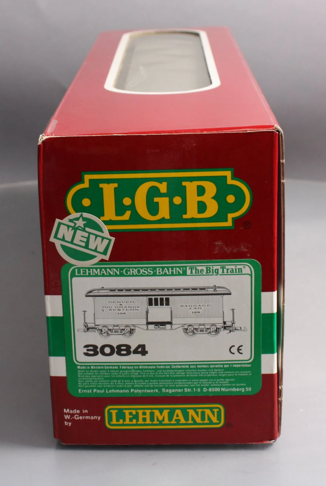 LGB 3084 G Scale D&RG Yellow & Silver Baggage Car #126 VG/Box - Image 7