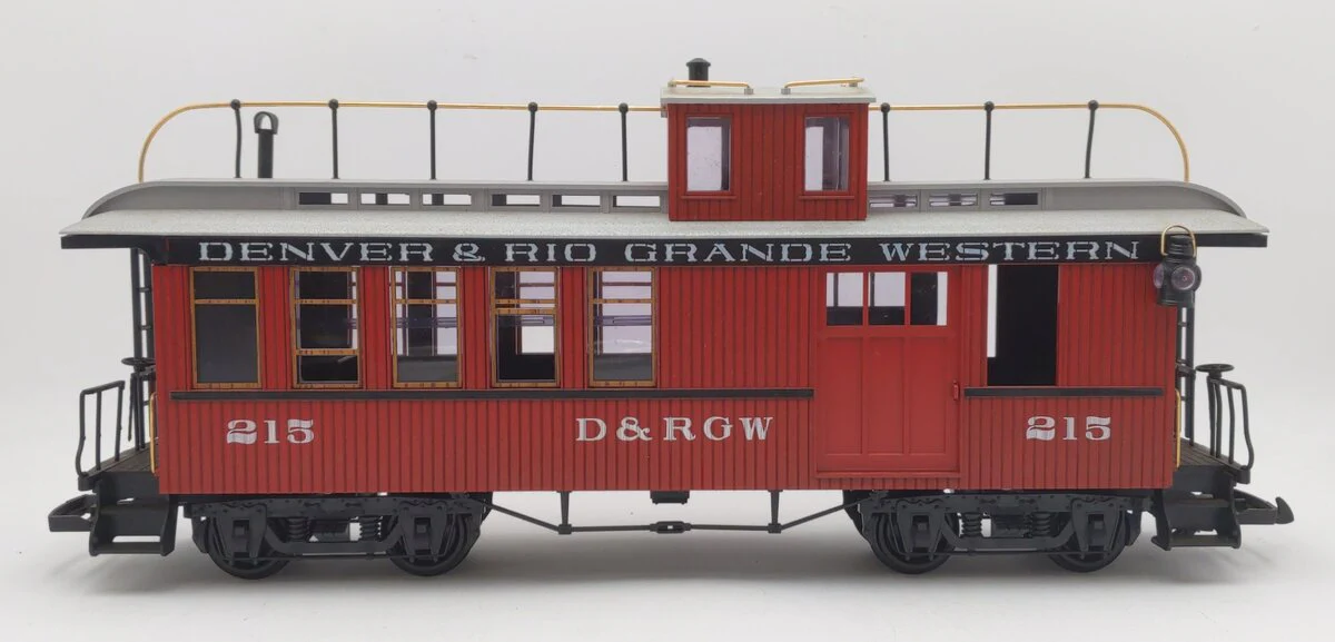 LGB 4075 G Scale Denver & Rio Grande Western Deluxe Drovers Caboose EX/Box - Image 2