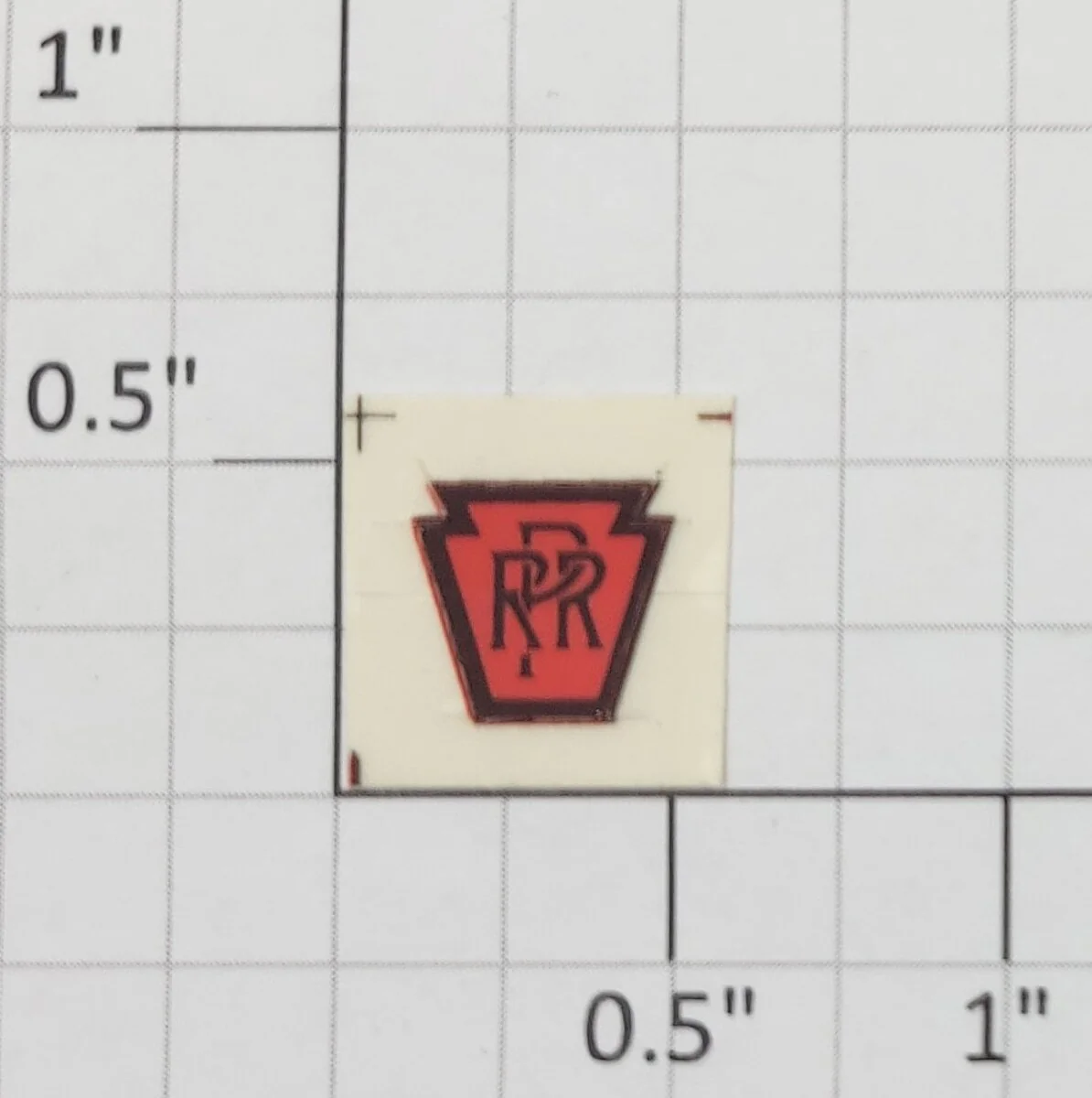 Lionel 18901-10 Red & Black PRR Keystone Sticker Decal