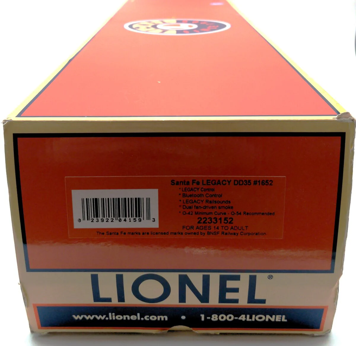 Lionel 2233152 O Santa Fe DD35 Diesel Locomotive #1652 EX/Box - Image 9