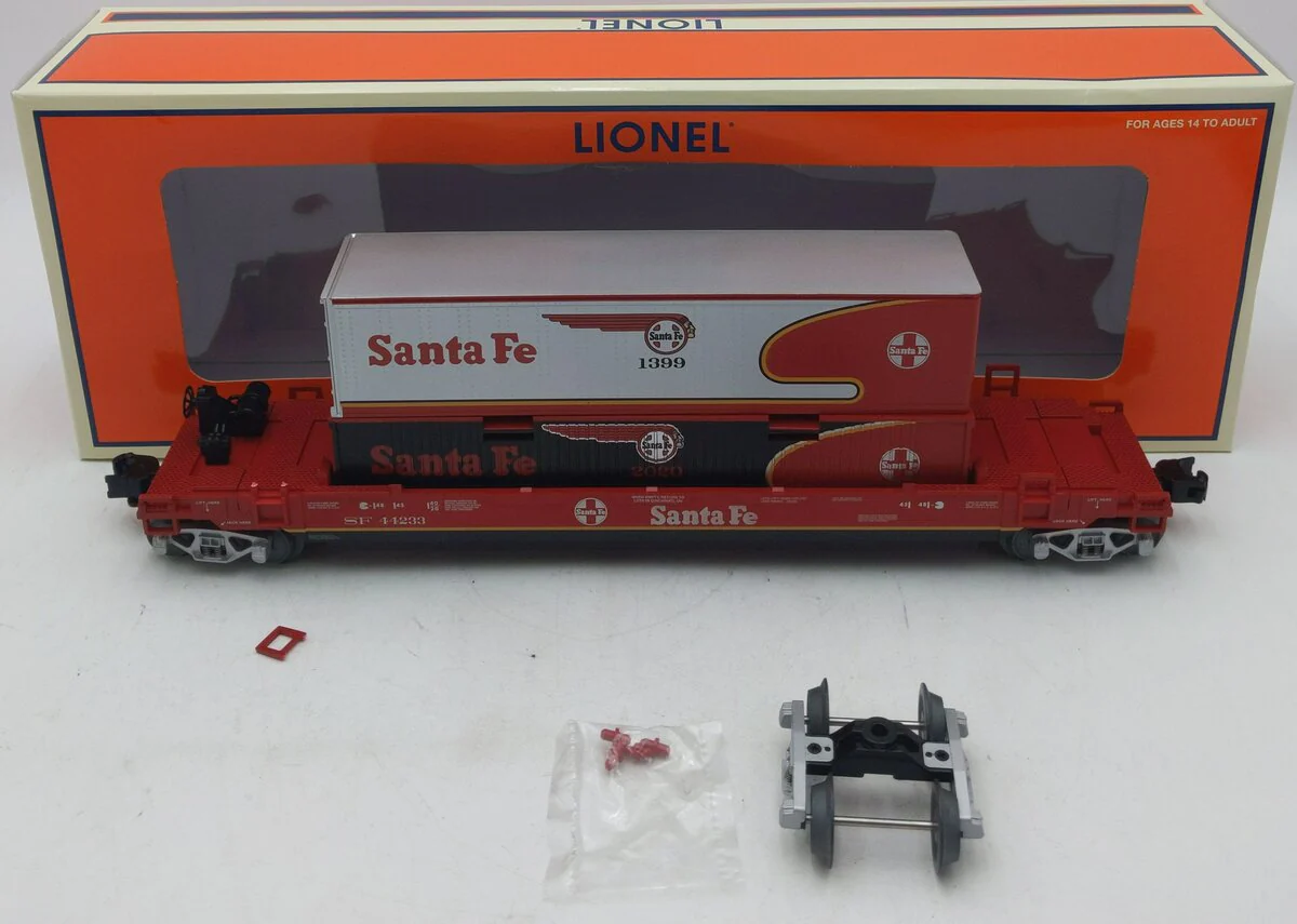 Lionel 2301300 O Gauge LOTS 2023 Santa Fe Maxistack #44233 VG/Box