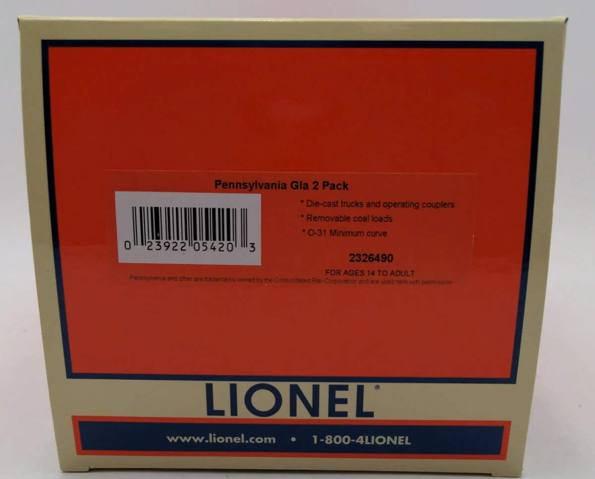 Lionel 2326490 O Pennsylvania Railroad GLA Hopper (Set of 2) LN/Box - Image 9