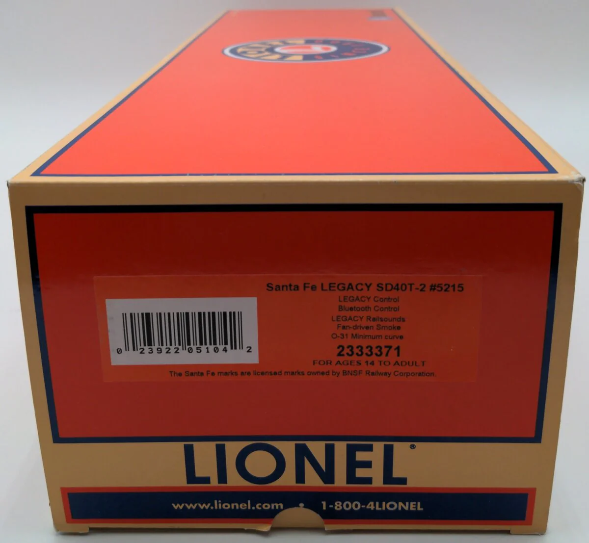 Lionel 2333371 O Santa Fe Legacy SD40-T Diesel Locomotive #5215 EX/Box - Image 8