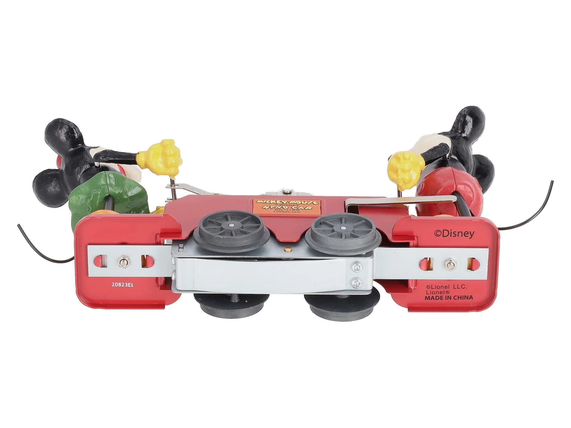 Lionel 2335190 O Gauge Disney's Mickey Mouse and Minnie Mouse Red Handcar LN/Box - Image 5