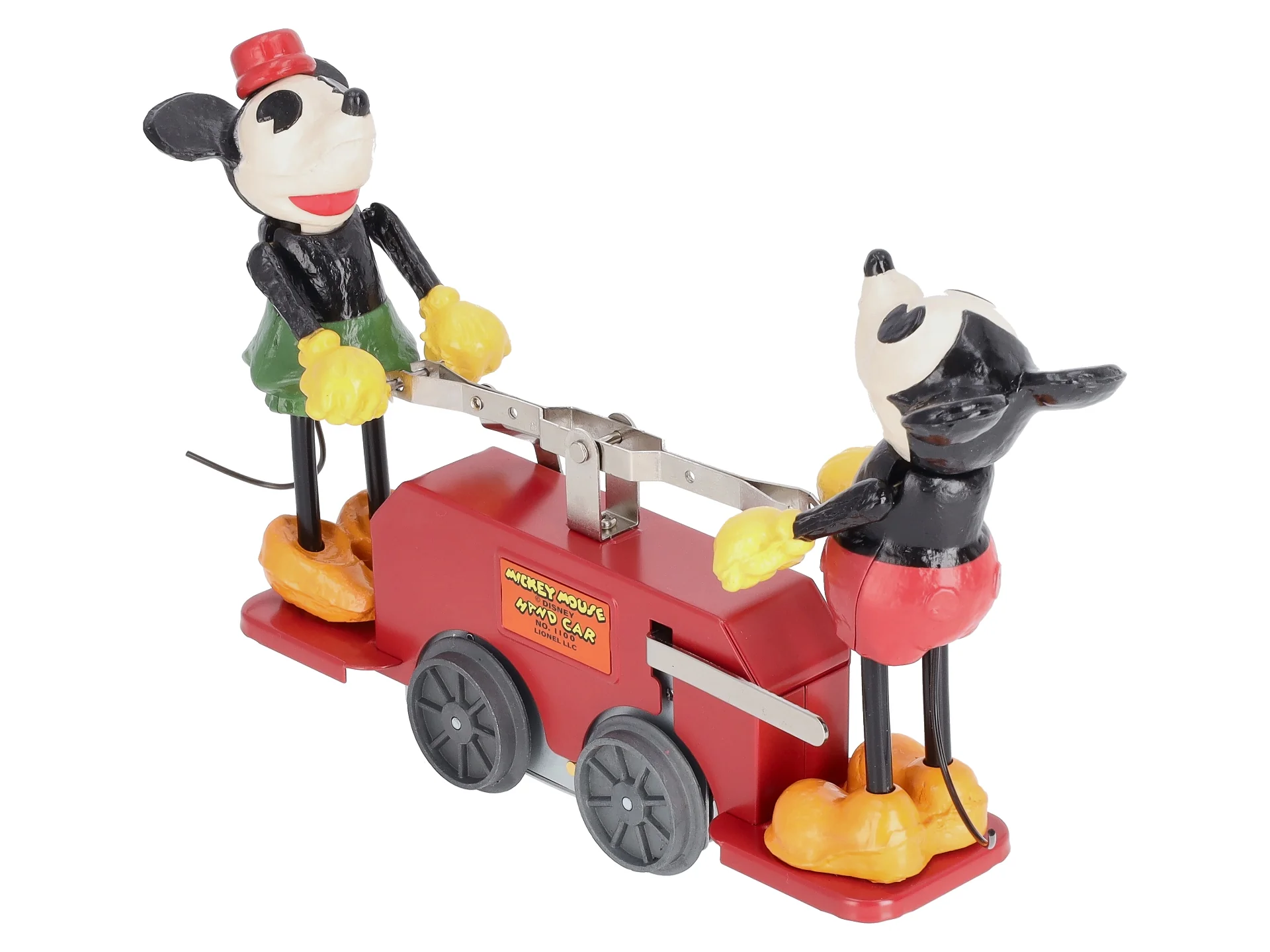Lionel 2335190 O Gauge Disney's Mickey Mouse and Minnie Mouse Red Handcar LN/Box - Image 7