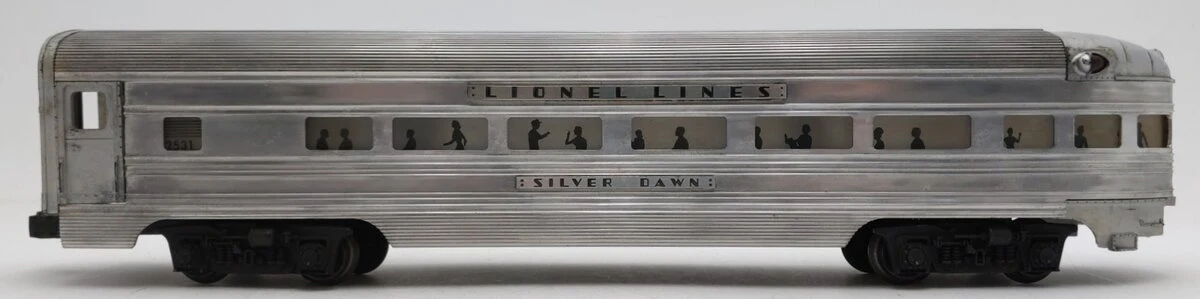 Lionel 2531 Vintage O Lionel Lines Silver Dawn Aluminum Observation Car VG - Image 2