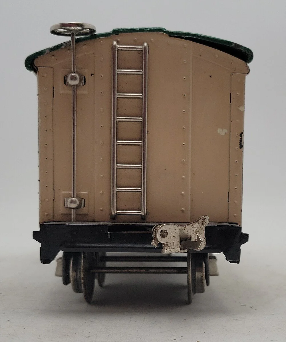 Lionel 514R Vintage Standard Gauge Tinplate Ivory and Peacock Reefer Car - Image 4