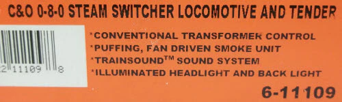 Lionel 6-11109 C&O 0-8-0 Steam Locomotive & Tender #79 w/TrainSounds LN/Box - Image 7