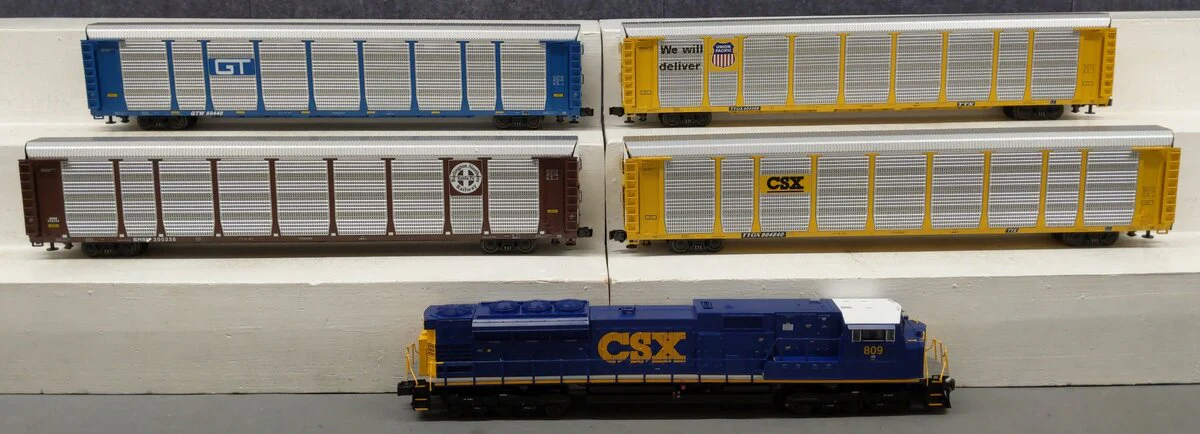 Lionel 6-11180 O CSX Modern SD80MAC Auto Carrier Diesel Train Set #809 EX/Box - Image 3