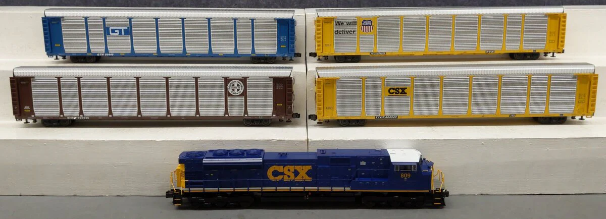 Lionel 6-11180 O CSX Modern SD80MAC Auto Carrier Diesel Train Set #809 EX/Box - Image 4