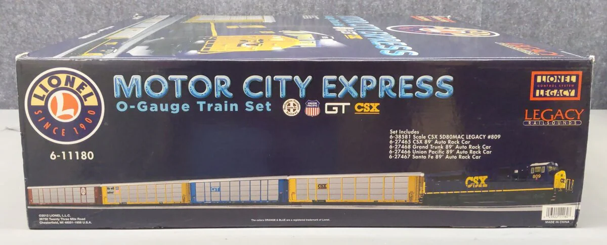 Lionel 6-11180 O CSX Modern SD80MAC Auto Carrier Diesel Train Set #809 EX/Box - Image 7