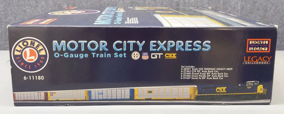 Lionel 6-11180 O CSX Modern SD80MAC Auto Carrier Diesel Train Set #809 EX/Box - Image 8