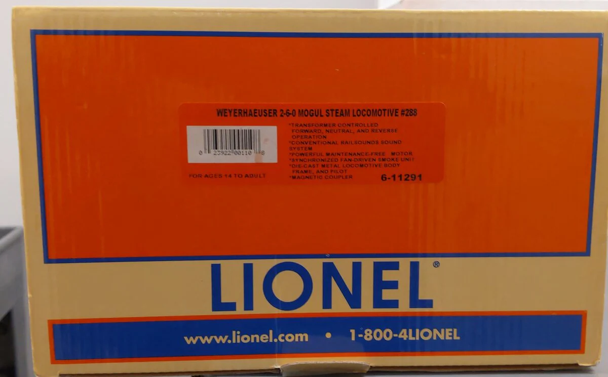 Lionel 6-11291 O Weyerhaeuser 2-6-0 Mogul Steam Locomotive #288 EX/Box - Image 7