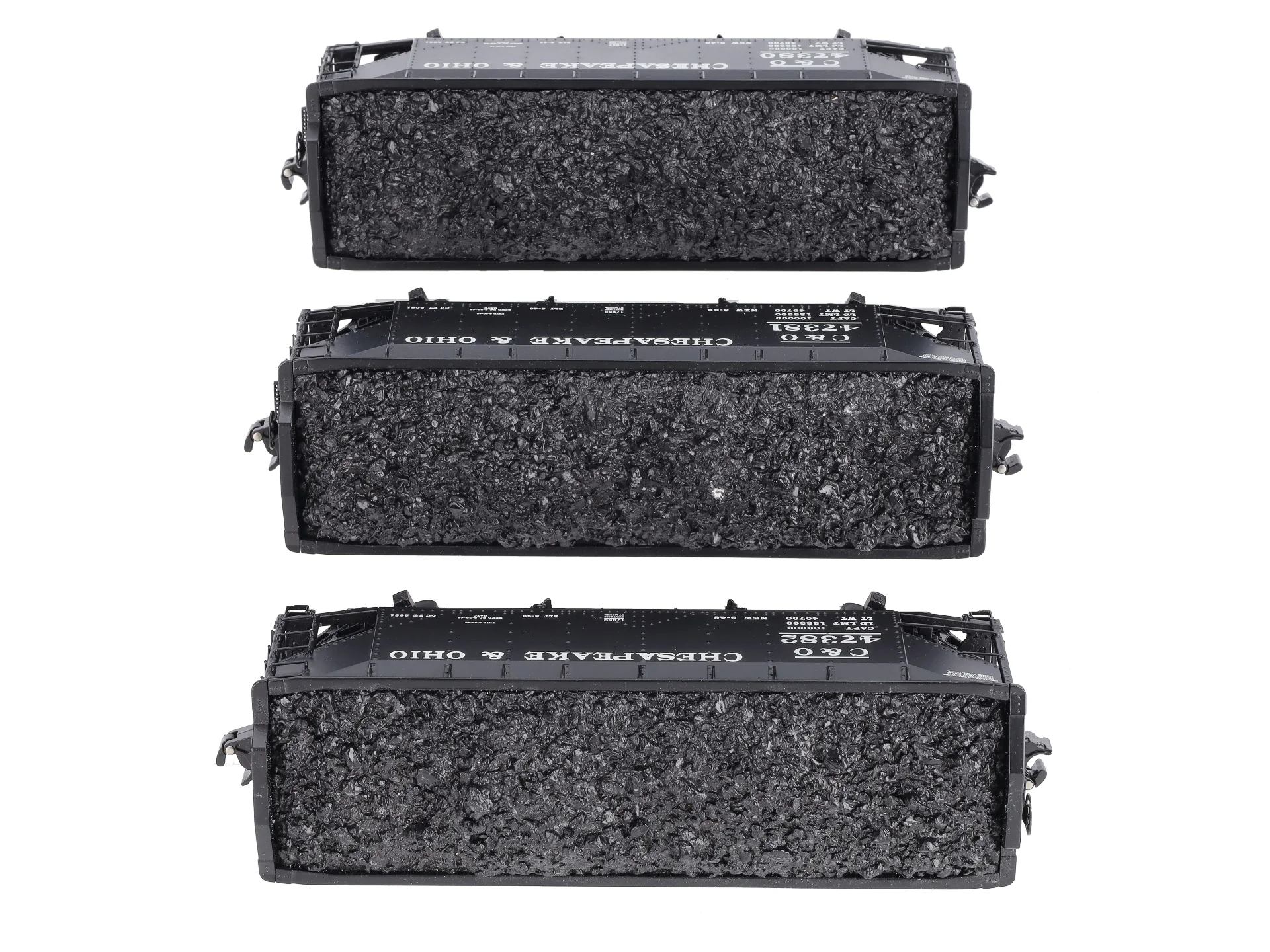 Lionel 6-11873 O Gauge Chesapeake and Ohio Offset 2-Bay Hopper (Set of 3) MT/Box - Image 3