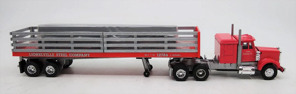Lionel 6-12786 O Gauge 1:48 Red Lionelville Steel Tractor Trailer LN/Box - Image 2