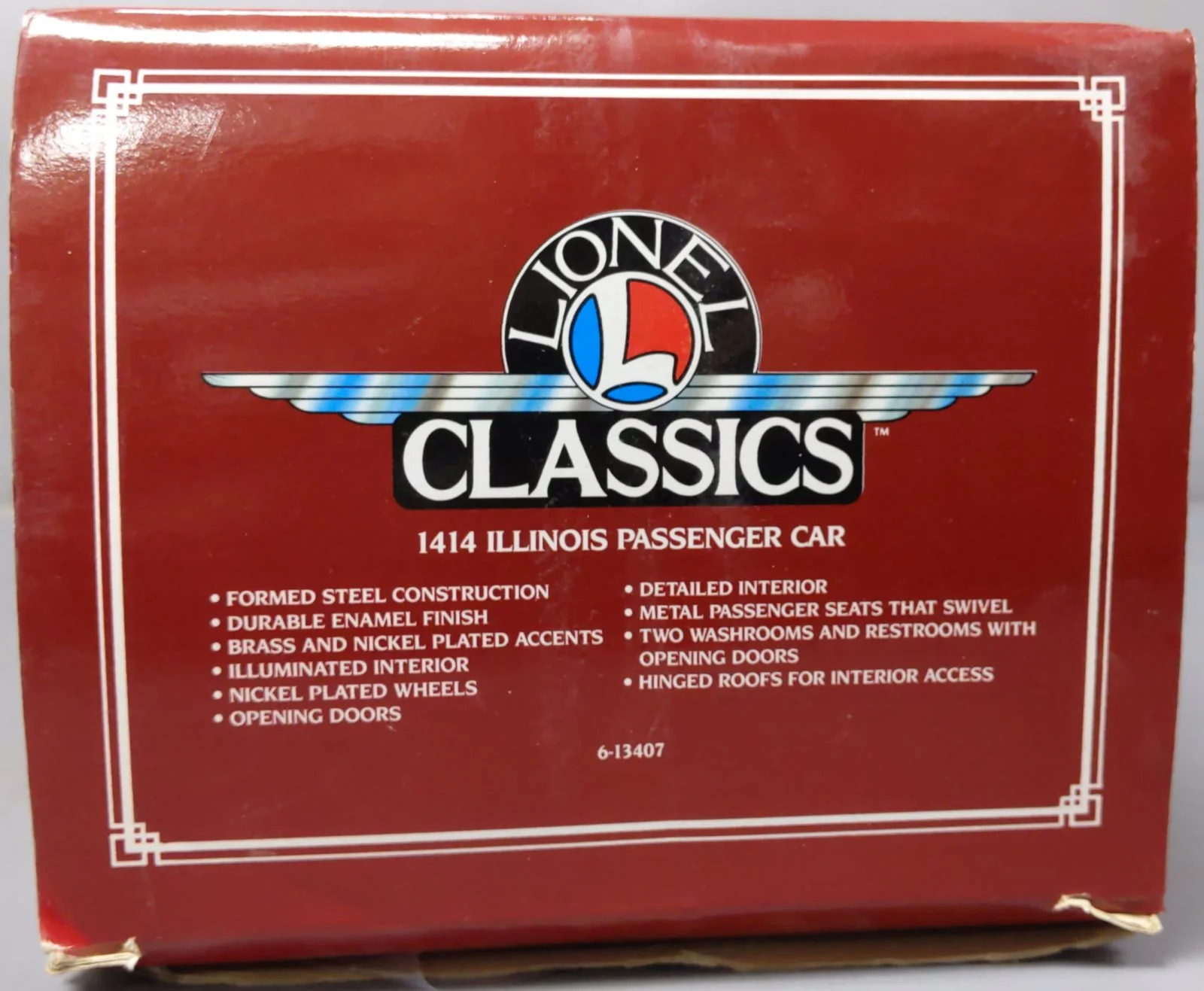 Lionel 6-13407 Standard Gauge Illinois Passenger Car #1414 EX/Box - Image 6