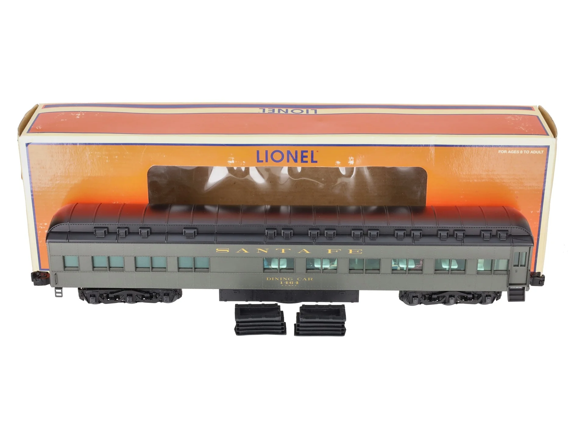 Lionel 6-15545 O Gauge Santa Fe Heavyweight StationSounds Diner #1464 LN/Box