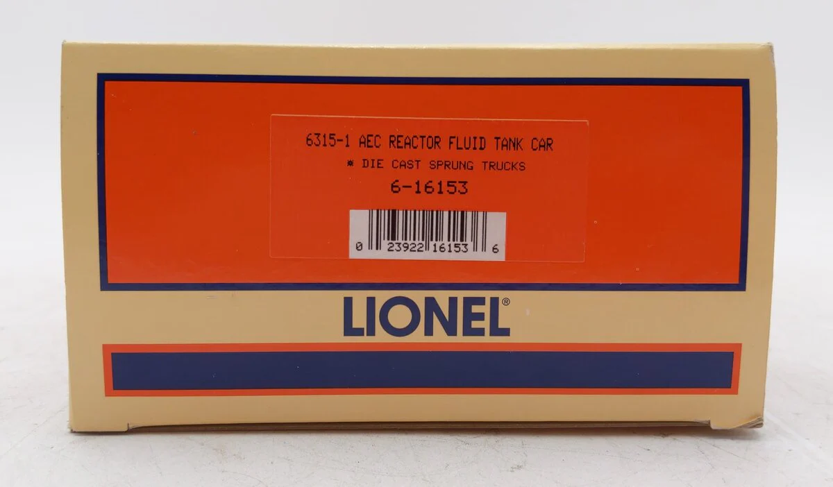Lionel 6-16153 O Gauge AEC Reactor Fluid Tank Car (Blue) LN/Box - Image 4