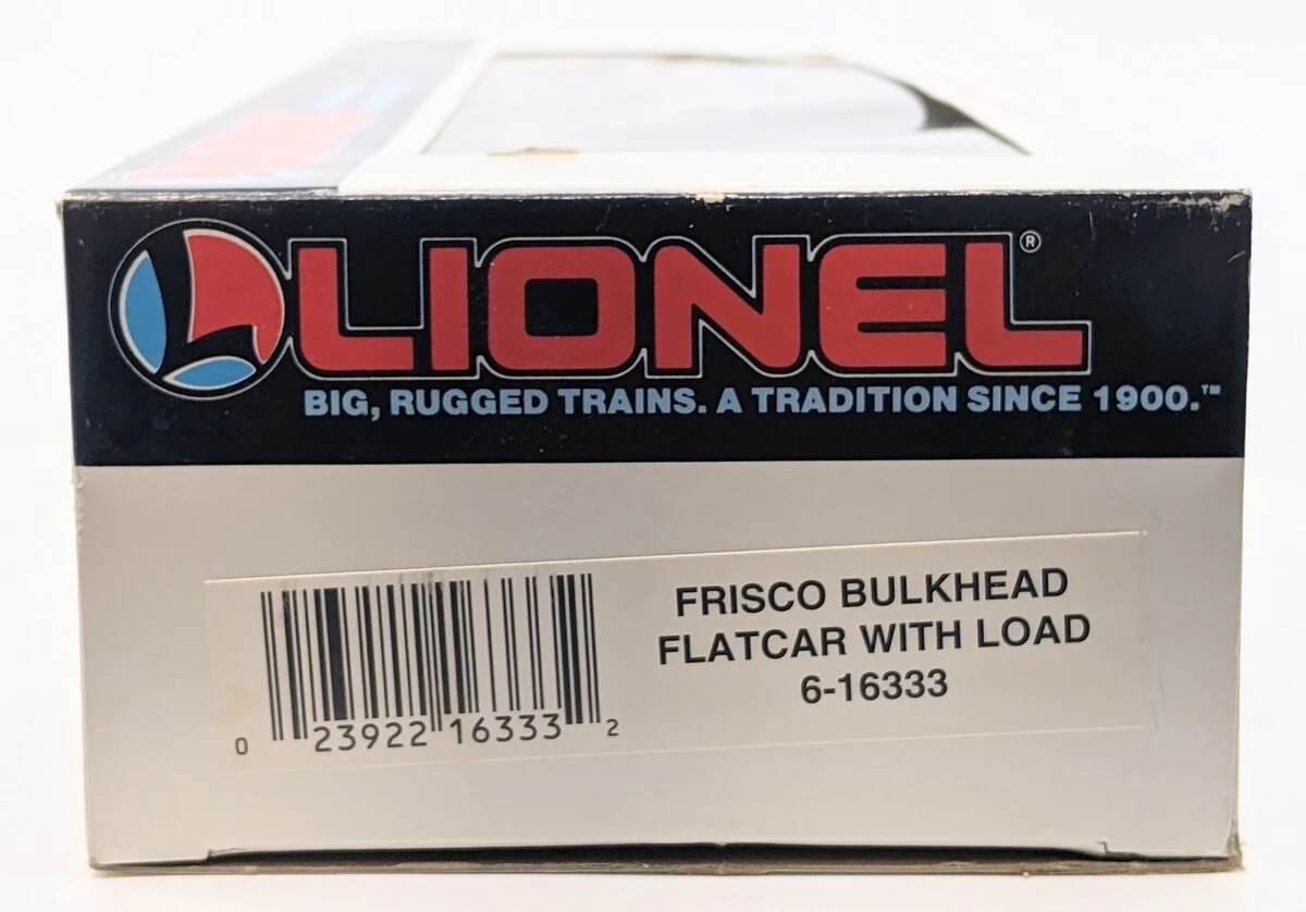 Lionel 6-16333 O Gauge Frisco Bulkhead Flatcar with Wood Load LN/Box - Image 7