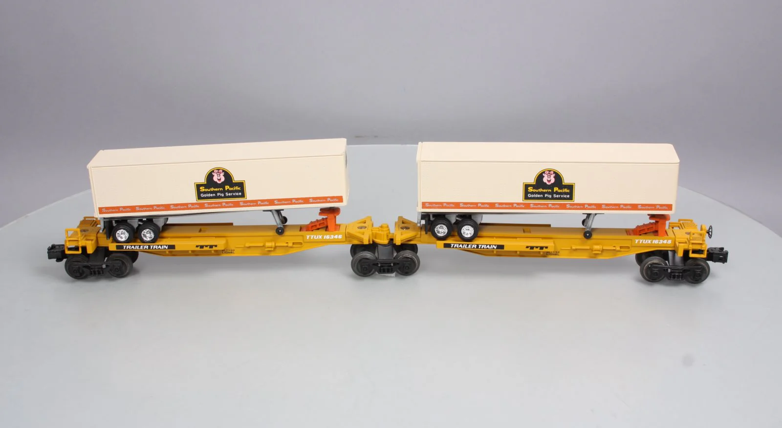 Lionel 6-16345 Southern Pacific TTUX Flatcar W/ Trailers NIB - Image 2