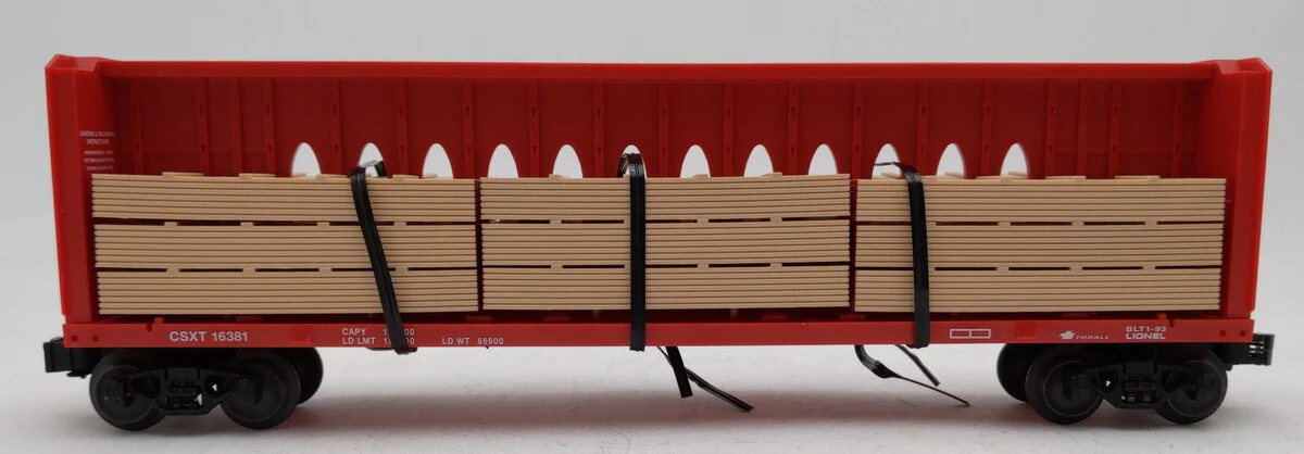 Lionel 6-16381 O Gauge CSXT Center I-Beam Flatcar EX/Box - Image 2