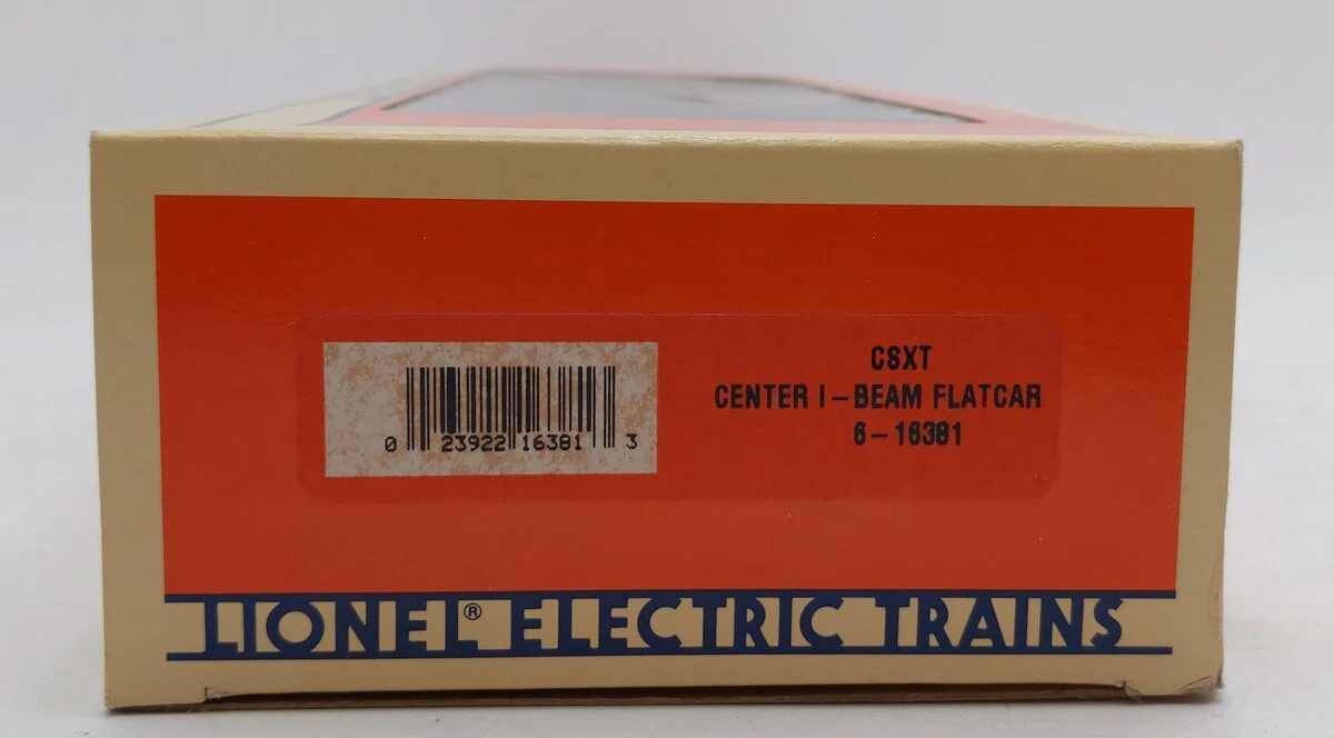 Lionel 6-16381 O Gauge CSXT Center I-Beam Flatcar EX/Box - Image 7