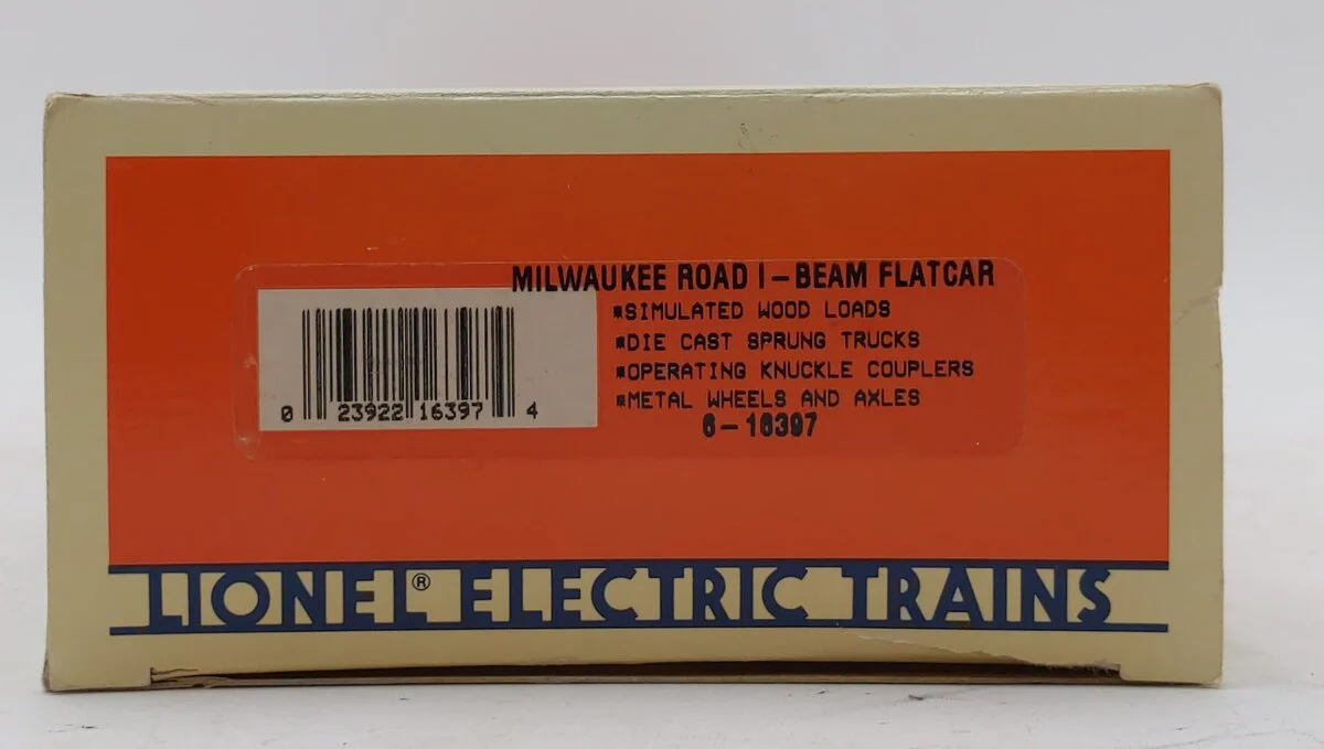 Lionel 6-16397 O Gauge Milwaukee Road I Beam Flatcar #16397 LN/Box - Image 5