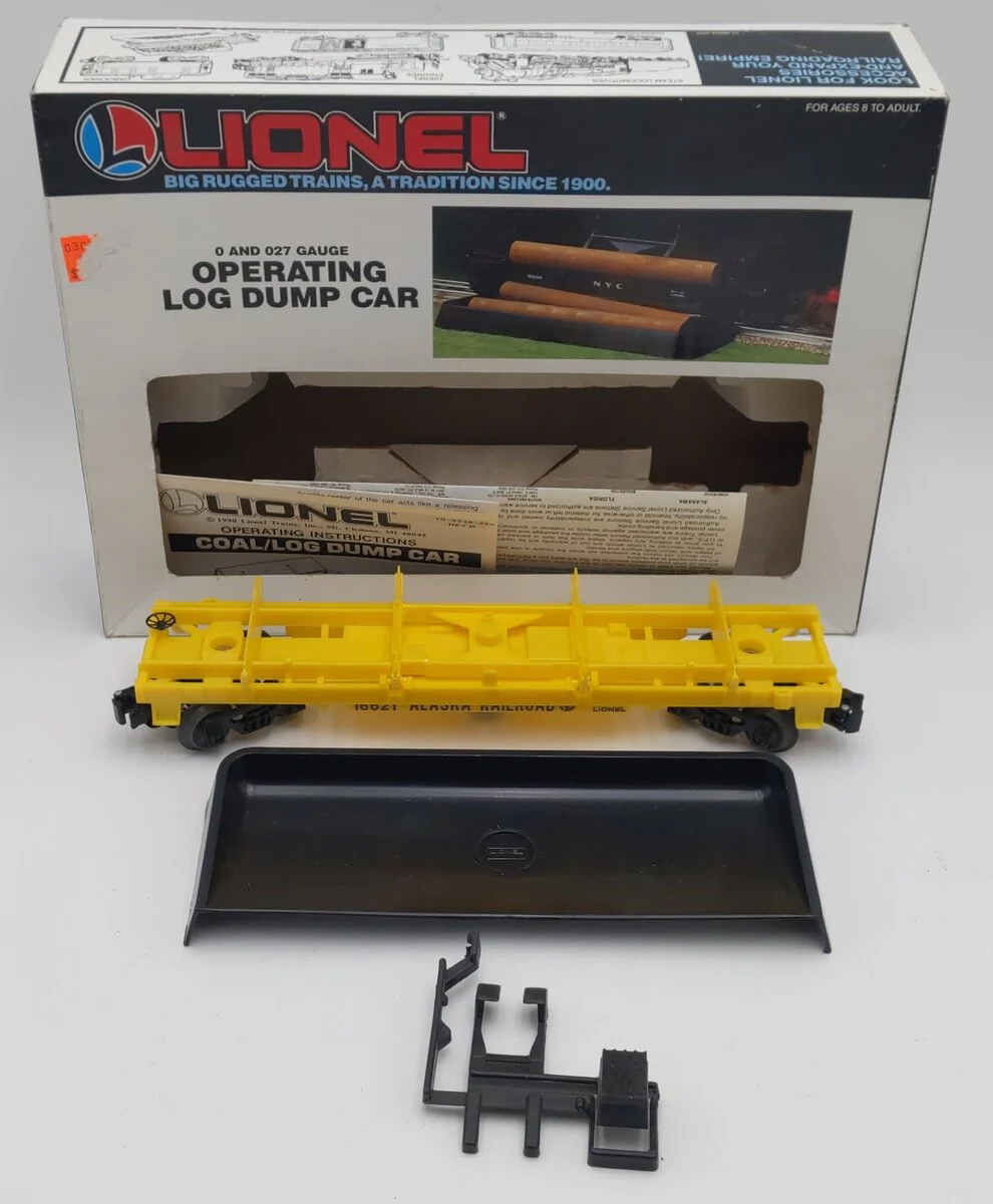 Lionel 6-16621 O Gauge Alaska Operating Log Dump Car EX/Box