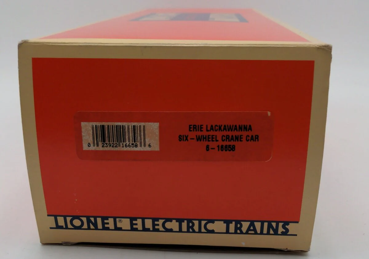 Lionel 6-16658 O Gauge Erie Lackawanna 6- Wheel Crane Car EX/Box - Image 8