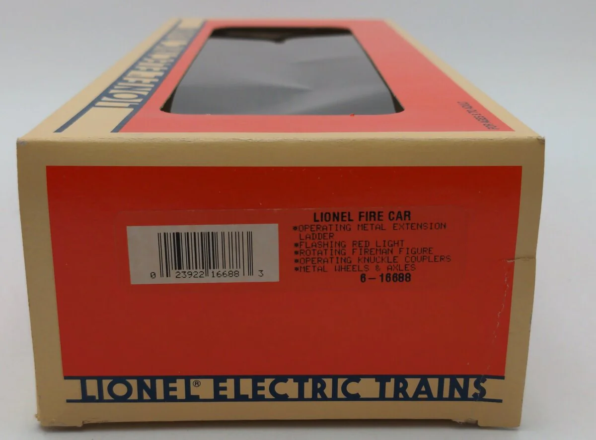 Lionel 6-16688 O Gauge Red Operating Fire Ladder Car EX/Box - Image 8