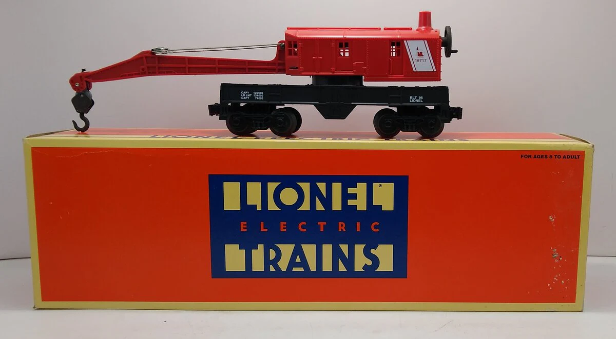Lionel 6-16717 O Gauge Jersey Central Four Wheel Crane Car EX/Box