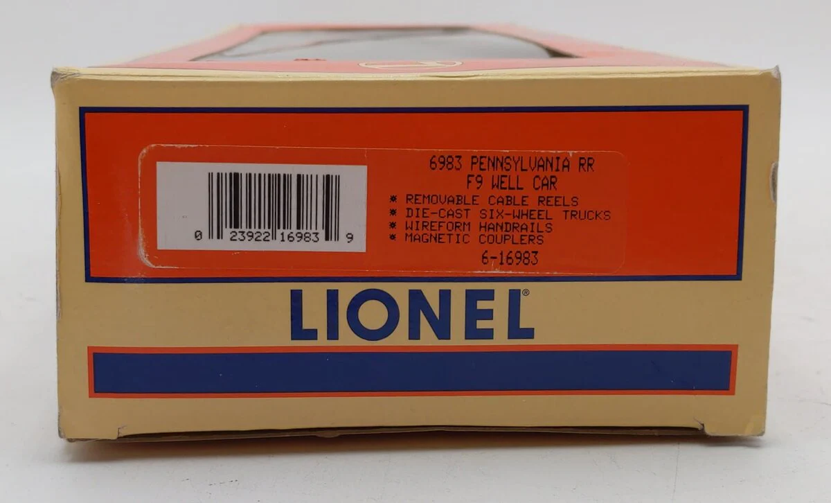 Lionel 6-16983 O Gauge Pennsylvania F-9 Well Car w/Cable Reels NIB - Image 4