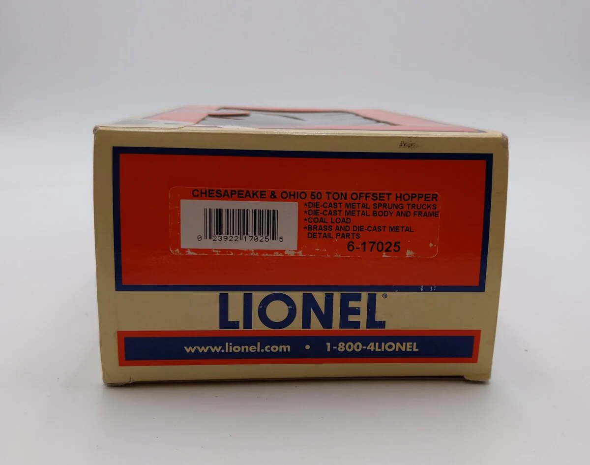 Lionel 6-17025 O Die-Cast Chesapeake & Ohio 50-Ton Offset Hopper Car #300027 NIB - Image 7