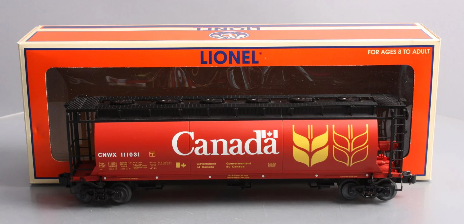 Lionel 6-17173 O Gauge Government of Canada Hopper #111031 LN/Box