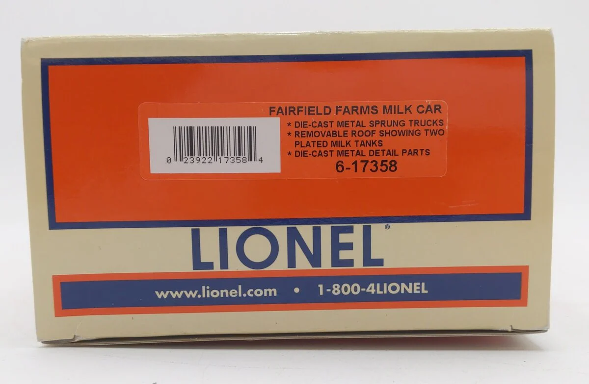 Lionel 6-17358 O Gauge Fairfield Farms Milk Car #100 LN/Box - Image 5