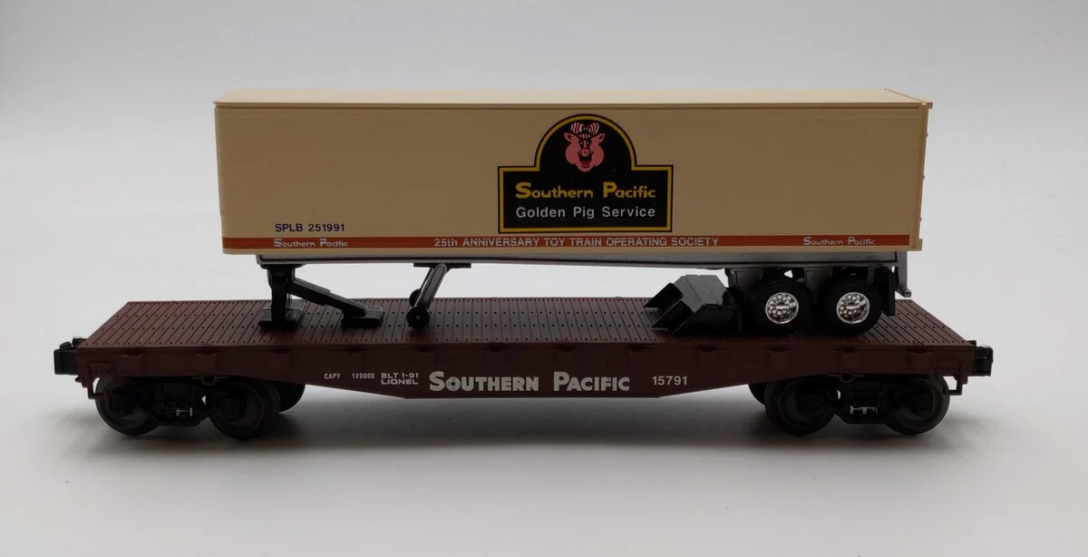 Lionel 6-17889 O Gauge TTOS Southern Pacific Flatcar with Trailer #15791 NIB - Image 2