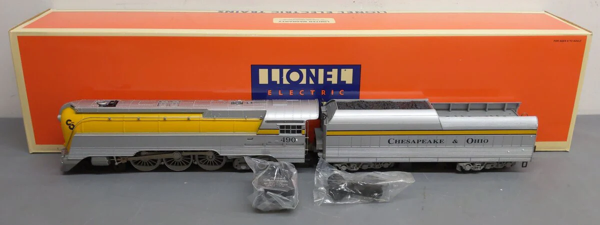 Lionel 6-18043 O Chesapeake & Ohio Streamlined Hudson & Tender #490 with RSII EX/Box