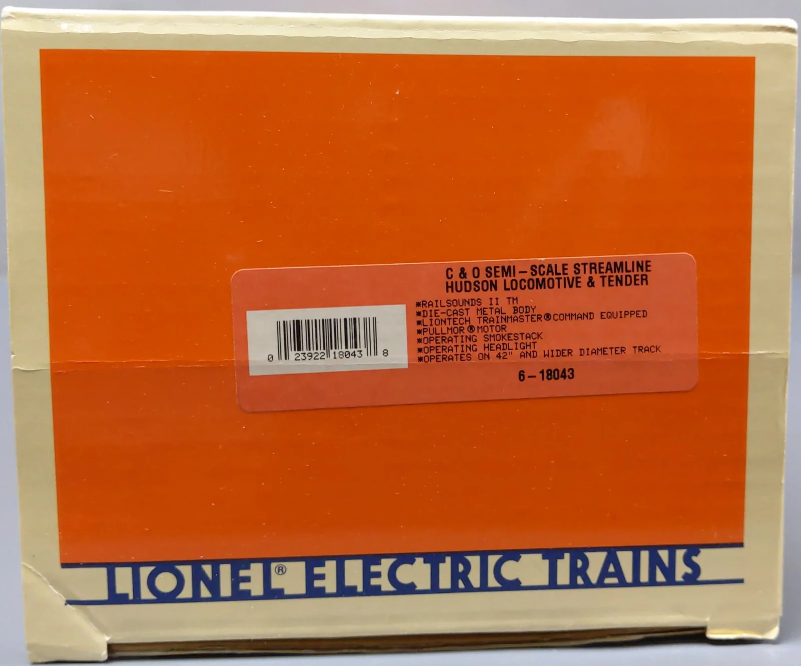 Lionel 6-18043 O Chesapeake & Ohio Streamlined Hudson & Tender #490 with RSII LN/Box - Image 8