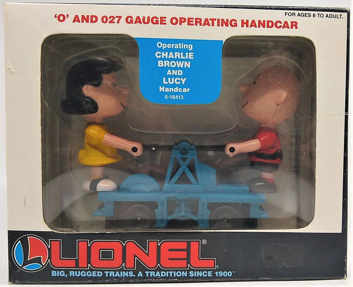 Lionel 6-18413 O Gauge Operating Charlie Brown and Lucy Handcar LN/Box - Image 4