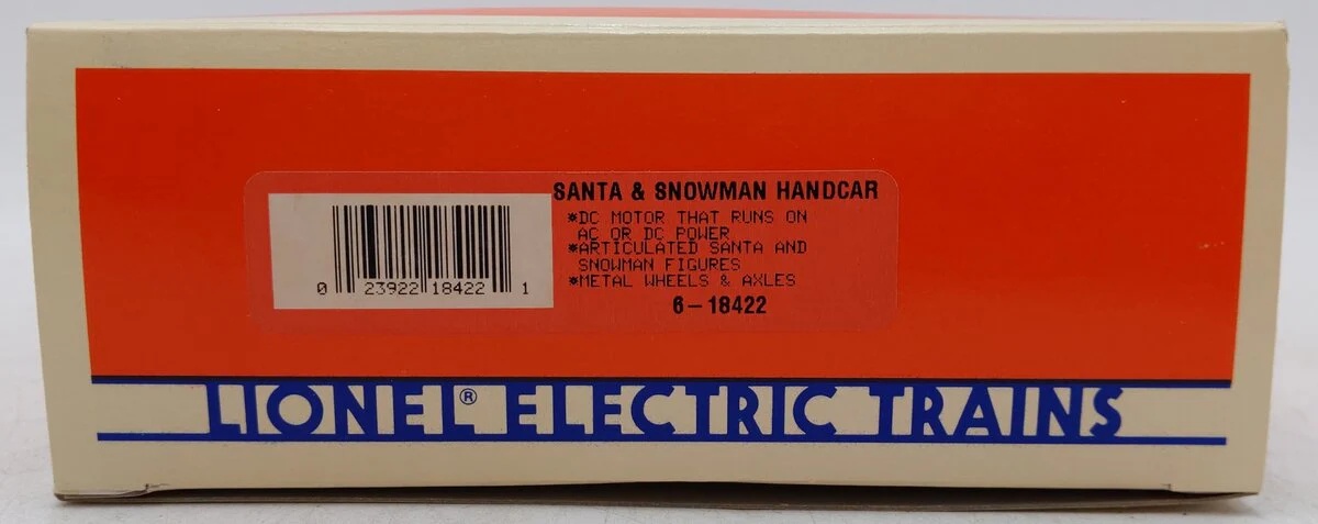 Lionel 6-18422 O Gauge Christmas Santa & Snowman Handcar EX/Box - Image 8