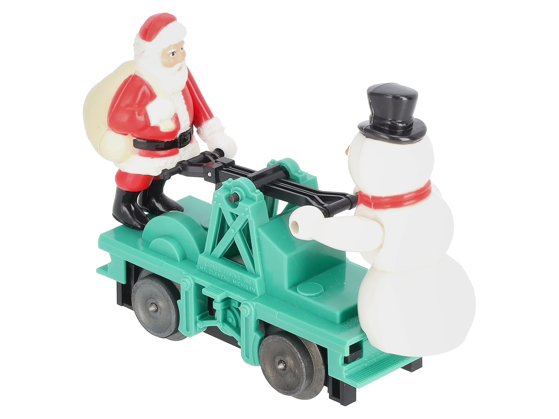 Lionel 6-18422 O Gauge Christmas Santa & Snowman Handcar LN/Box - Image 7