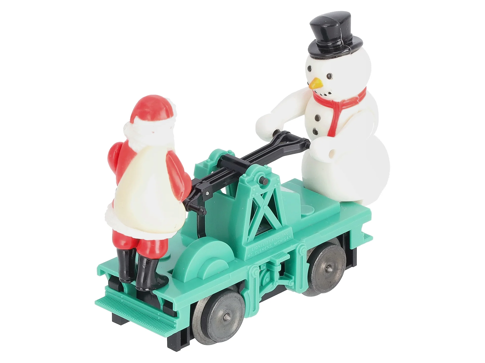 Lionel 6-18422 O Gauge Christmas Santa & Snowman Handcar LN/Box - Image 3