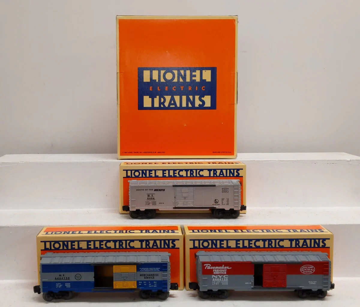 Lionel 6-19266 O Gauge 6464 Series III Boxcars (Set of 3) EX/Box